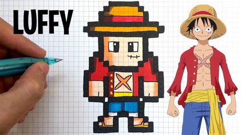 Dessin Facile Luffy Pixel Art One Piece Youtube