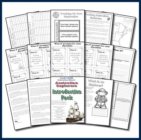 Australian Explorers Introduction Activity Pack And Unit Overview