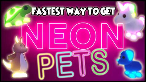 Fastest Way To Get Neon Pets In Adopt Me Roblox How To Get Neon Pets
