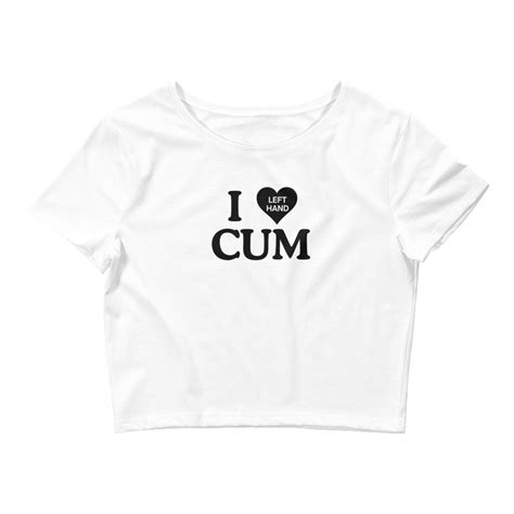 Chloe Cherry I Love Cum I Love Left Hand Cum Crop Top