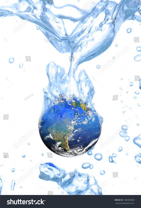 Closeup Earth Falling Into Clear Water Stock Photo 100400938 Shutterstock