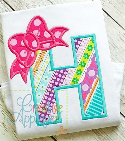 Embroidery stitches embroidery patterns quilt patterns embroidery techniques. Bow Alphabet Applique Set - Creative Appliques