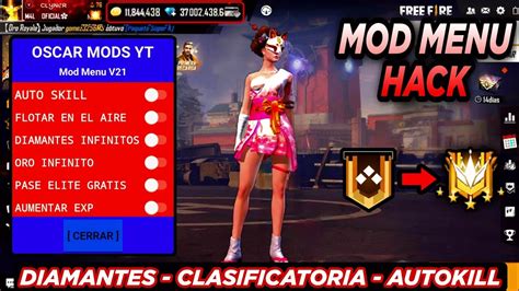 Mod Menu Hack Free Fire Con Emparejamiento Rapido Diamantes Infinitos