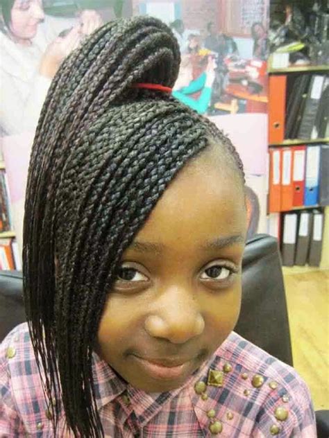Add more class to the whole hairstyle by incorporating golden. 64 Cool Braided Hairstyles for Little Black Girls - HAIRSTYLES