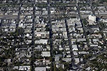 Modesto, CA : An aerial view of downtown Modesto, California looking ...
