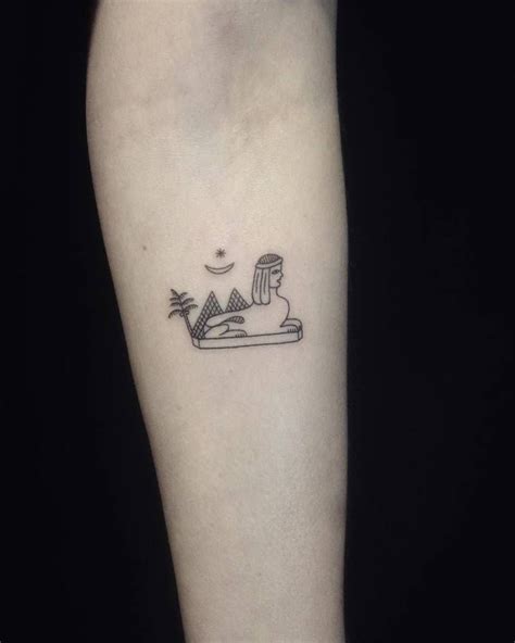 Son menos dolorosos, más baratos; Tiny Egypt tattoo design c1900 for Naomi. Thank you! (at Old Habits Tattoo) | Egyptian tattoo ...
