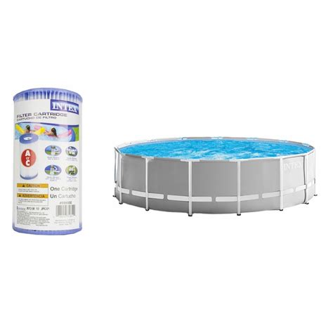 Intex 15 Ft X 15 Ft X 48 In Metal Frame Round Above Ground Pool With