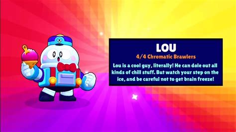 Barraging opponents with snow cones, lou can eventually freeze them in place for 1.0 seconds. LOU UNLOCK ANIMATION! Brawl Stars - YouTube