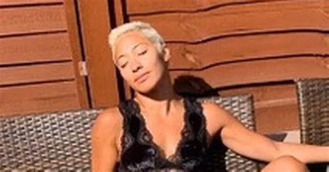 strictly babe karen hauer flaunts jaw dropping figure as she sizzles in sheer bikini daily star
