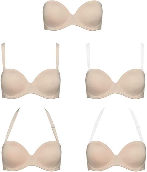vgplay women s full figure strapless bra with invisible straps clear back low convertible bras