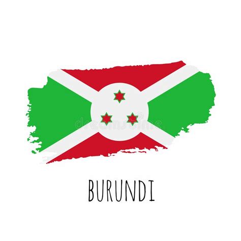 Burundi Flag With Brush Stroke Texture Stock Vector Illustration Of