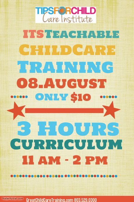 A New Poster On Postermywall New Poster Childcare Training Poster
