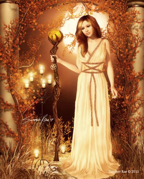 pagan art witch art samhain mabon sabbat art wiccan art autumn orange fantasy art