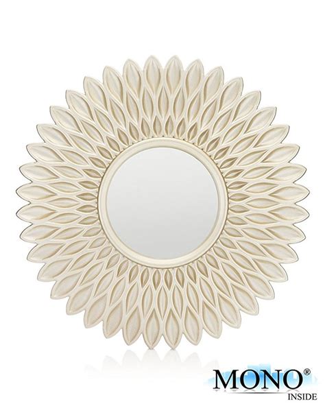 Monoinside Small Round Decorative Sunburst Wall Mount Glass Mirror
