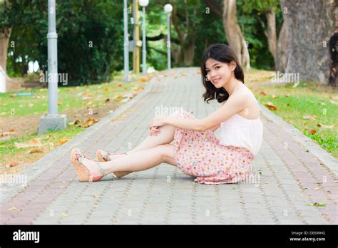 Asian Female Sitting On Floor Hi Res Stock Photography And Images Alamy