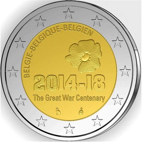 België 2 Euro 2014 Eerste Wereldoorlog Bijzondere 2 Euromunten