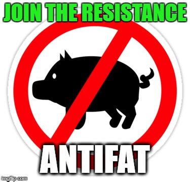 Antifa is not an organization; ANTIFAT - Imgflip