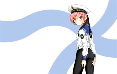 Wallpaper Girl Anime Navy Sailor Uniform Art The Flag Of St