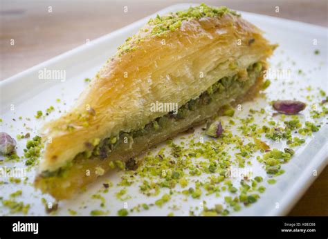 Baklava With Pistachio Traditional Turkish Dessert Stock Photo Alamy
