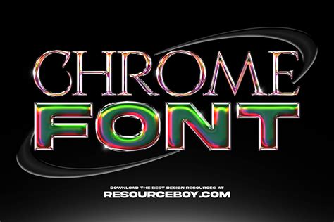 Abstract Chrome Text Effect Free Design Resources