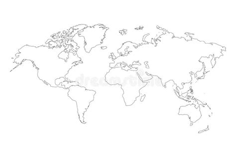 Black And White Map Of Europe And Asia