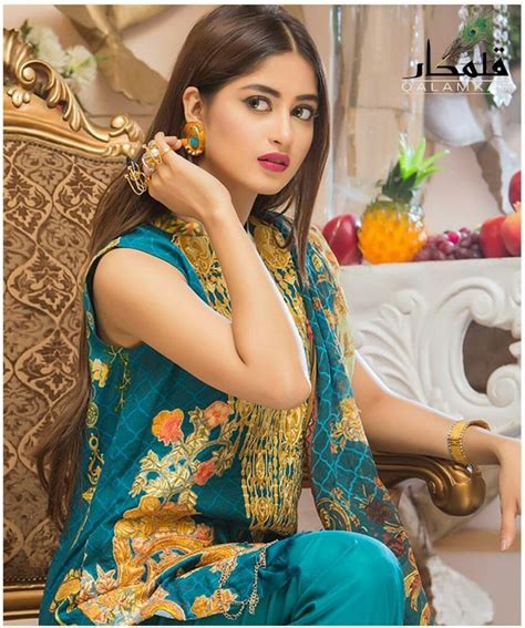 Beautiful Sajal Alys Photoshoot For Qalamkar Festive Eid Collection