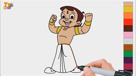 Chota Bheem Drawing Step By Step Learn How To Draw Children Favorite