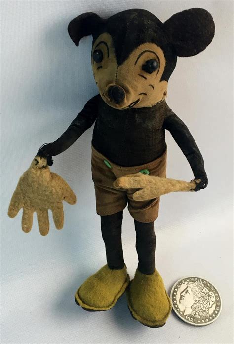 Lot Rare Vintage 1930s Mickey Mouse Doll Reg No 750611 By Deans Rag