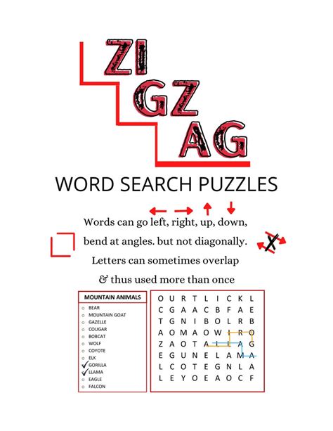 word search zigzag word search and maze puzzles for adults and etsy singapore