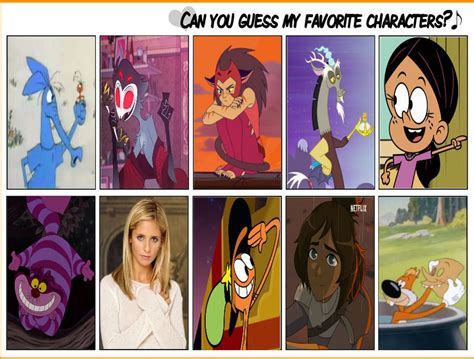 Can You Guess My Favorite Characters By Detective88 On Deviantart