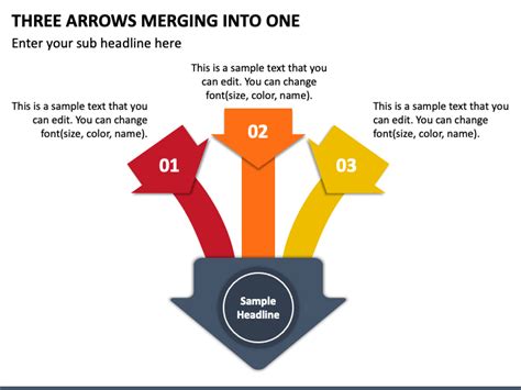Merging Arrows Animated Flowchart Powerpoint Template