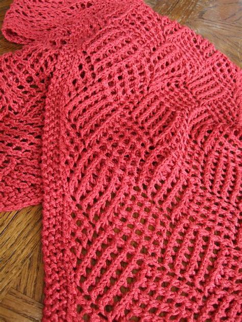 Free Pattern Absolutely Stunning Lace Knit Reversible Scarf Daily