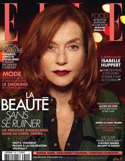 Isabelle Huppert, en couverture de ELLE cette semaine - Elle