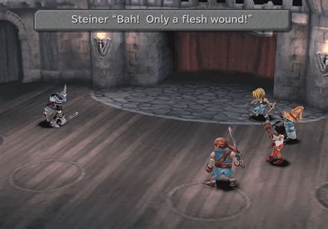 Preparations:none tactics:marcus should steal, while steiner attacks and dagger cures and uses protect. Final Fantasy IX Walkthrough: Alexandria Castle - Jegged.com