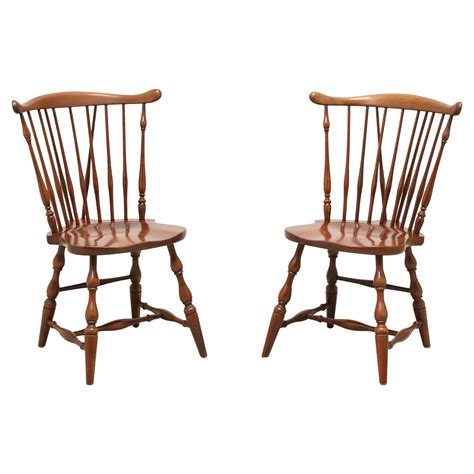 pennsylvania house solid cherry windsor dining side chairs pair b for sale at 1stdibs