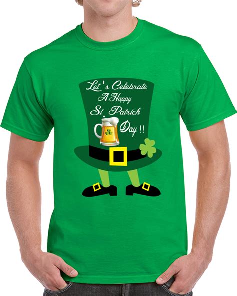 Lets Celebrate A Happy St Patrick Day T Shirt Happy St Patricks Day Personalized T Shirts