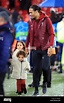 Liverpool's Virgil van Dijk arrives with his children before the UEFA ...