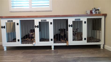 Triple Dog Kennel Medium Sized Spaces Solid Hardwood Construction