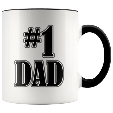 Number 1 Dad Coffee Mug 1 Dad Coffee Cup Funny T For Etsy