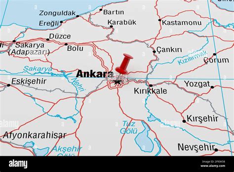 Map Showing Ankara Turkey With A Red Pin 3d Rendering Stock Photo Alamy