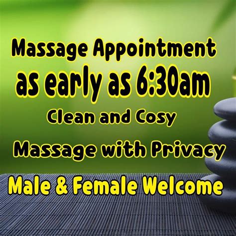 need a massage at 6 30am singapore