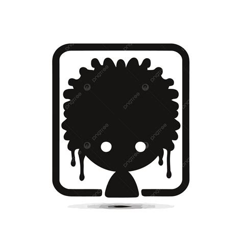 I Want Tha Coolest And Most Realistic Cute Afro Hair Logo Vector, A