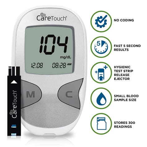 Care Touch Diabetes Testing Kit Blood Glucose Monitor