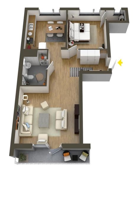 See more ideas about house layout plans, house layouts, house plans. 40 More 1 Bedroom Home Floor Plans