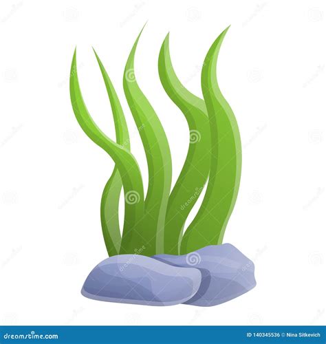 Aquarium Plant Icon Cartoon Style Stock Vector Illustration Of Flora
