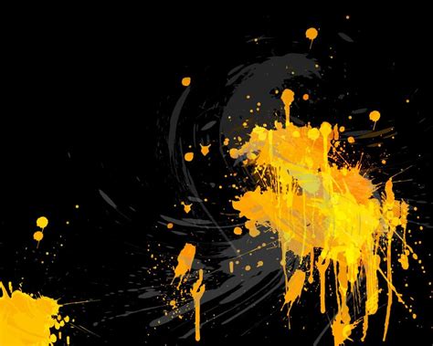 Yellow Painting Splatter Wallpaper Painting