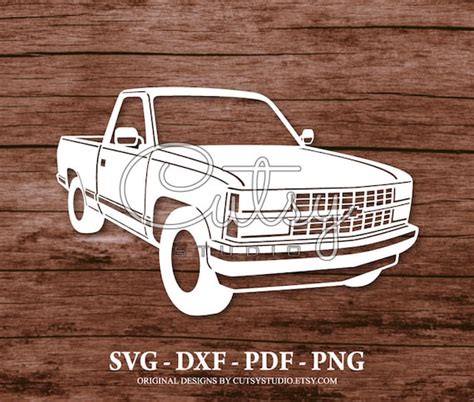 Svg Chevy K Pickup Truck Silhouette Cut Files Etsy