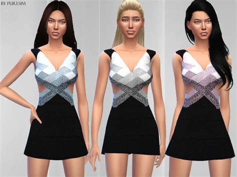 The Sims Resource Gradient Dress By Puresim Sims 4 Downloads