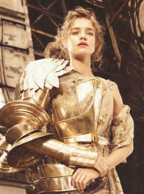 what medieval profession would you have natalia vodianova female armor gold armor