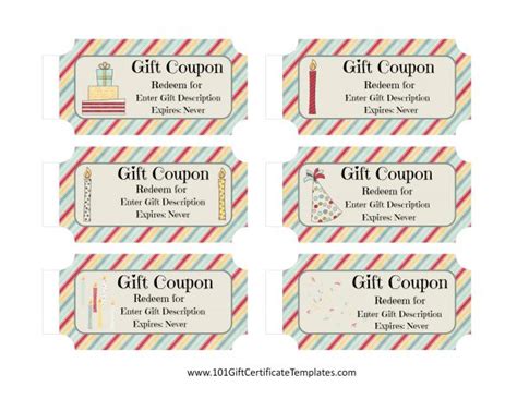 Free Printable Birthday Coupon Book Free Printable Templates